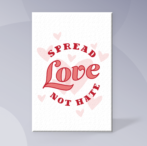 Picture of Spead Love Not Hate Canvas Print