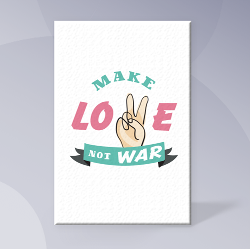 Picture of Make Love Not War Canvas Print