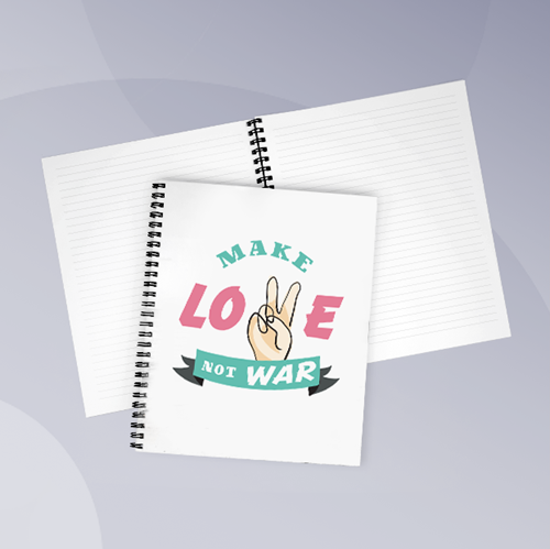 Picture of Make Love Not War Notebook
